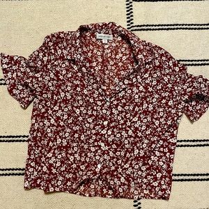 Silk button up amour vert